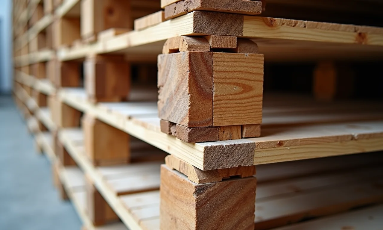 Madeira de pallet tratada em ambiente seco com desumidificador.