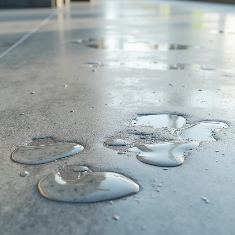 Manchas de água em cimento queimado