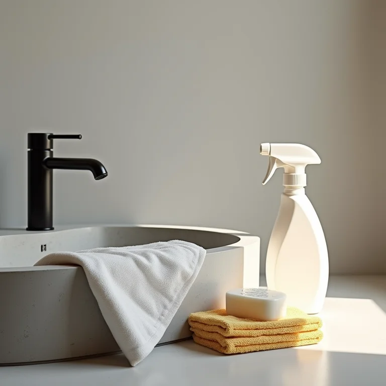 Materiais essenciais para a limpeza de cimento queimado.