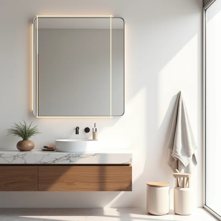 Materiais para gabinete de banheiro: madeira, mármore, quartzo