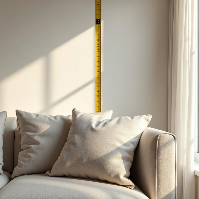 Medindo a altura do sofá para escolher a mesa lateral ideal