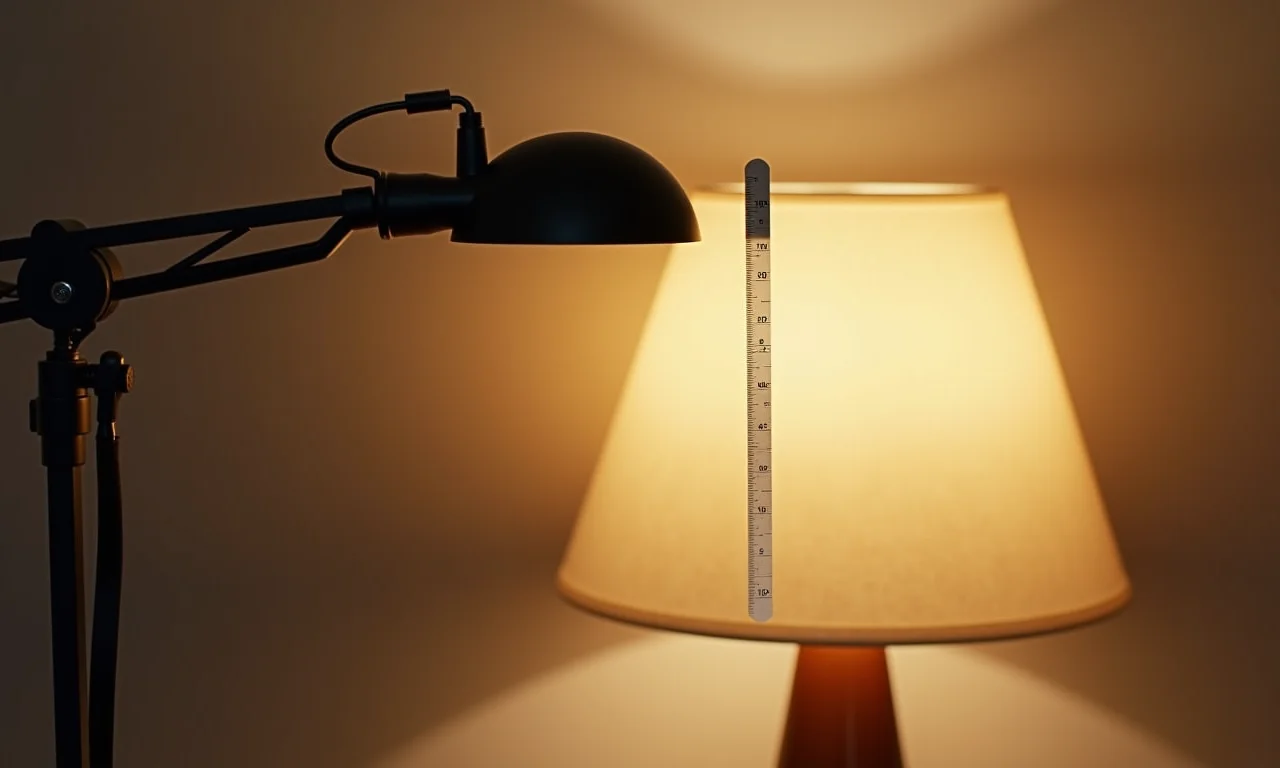 Medindo o tamanho do clip de uma luminária.