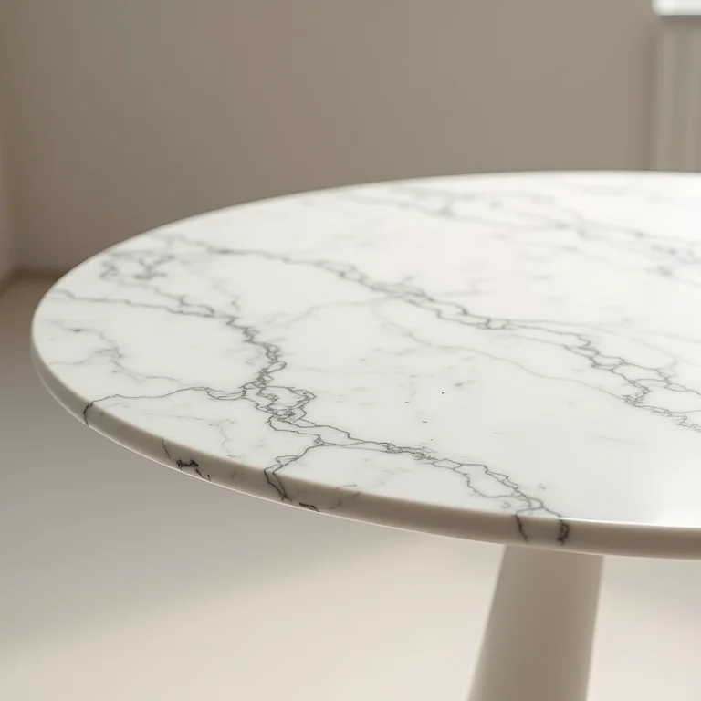 Mesa Saarinen com tampo de mármore