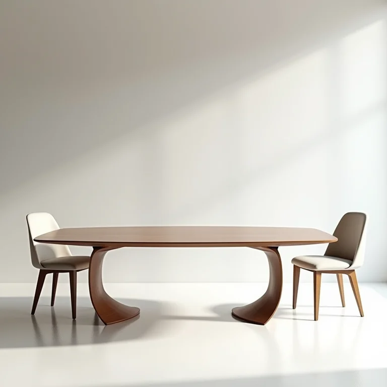 Mesa Saarinen sem acessórios, enfatizando a importância dos detalhes na decoração.