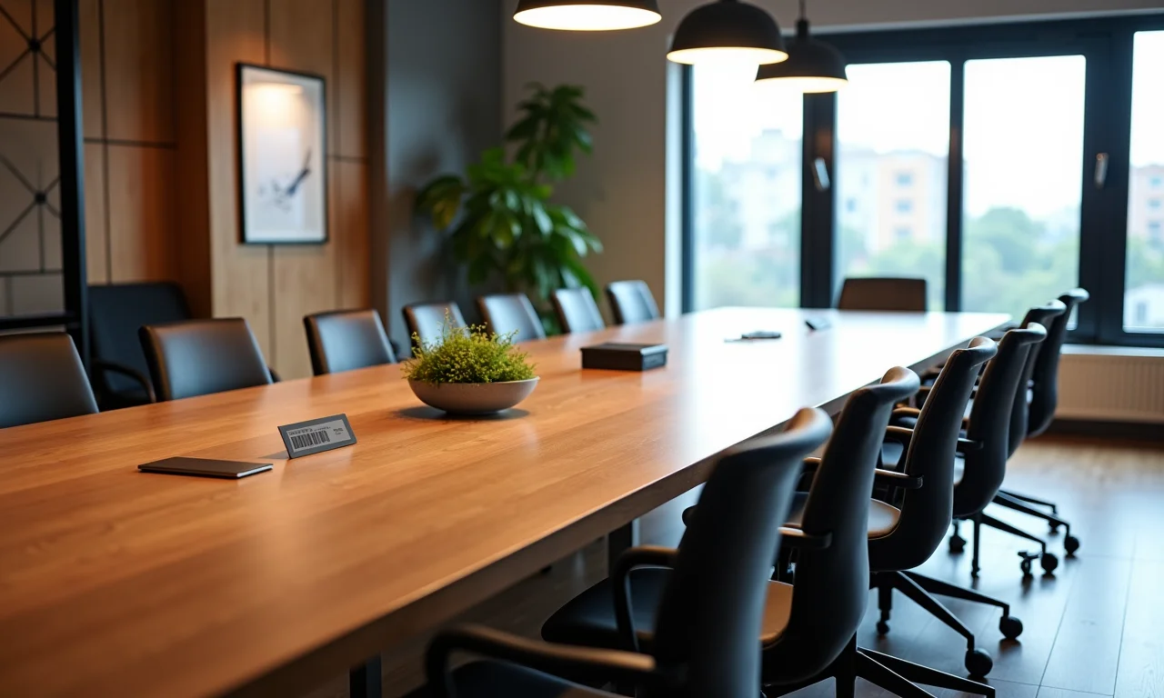 Mesas de reunião em diferentes faixas de preço.