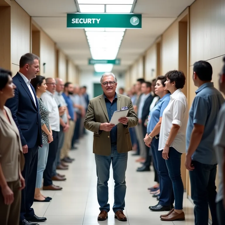 Moradores participando de um simulado de segurança em condomínio