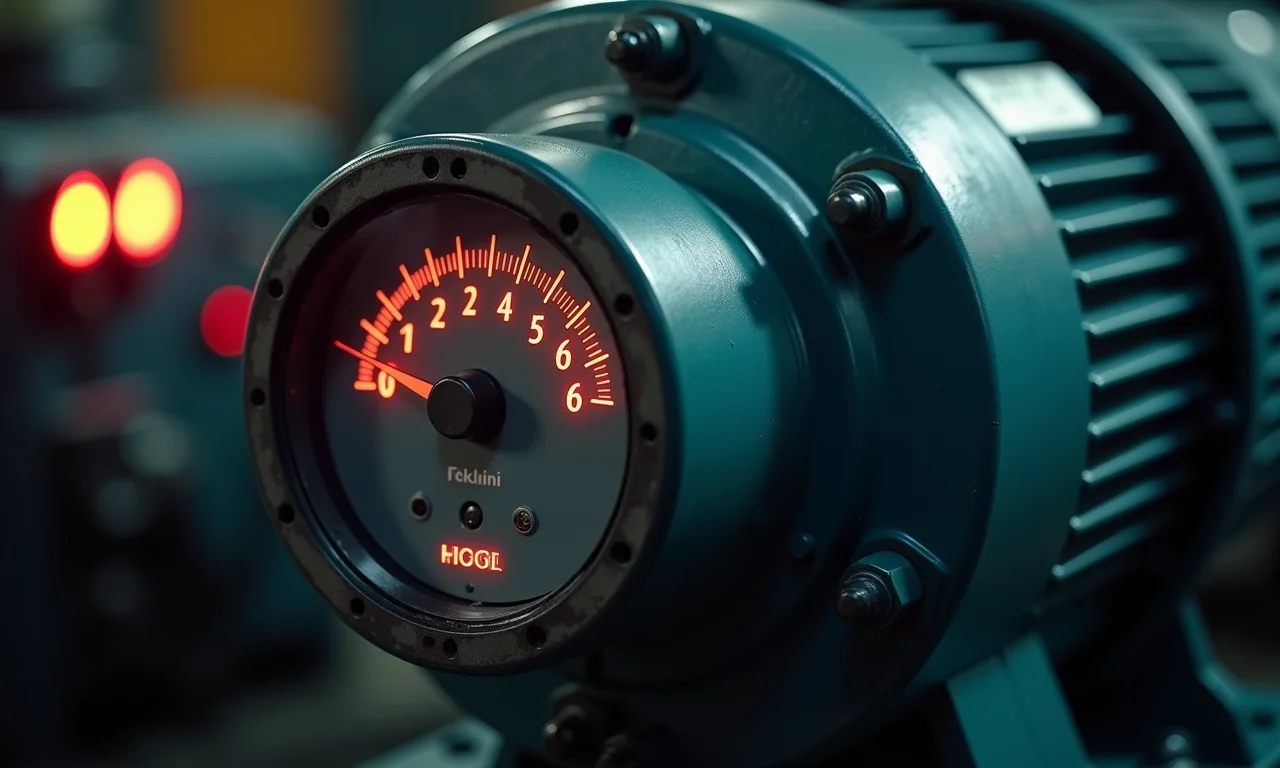 Motor elétrico operando sob forte sobrecarga.