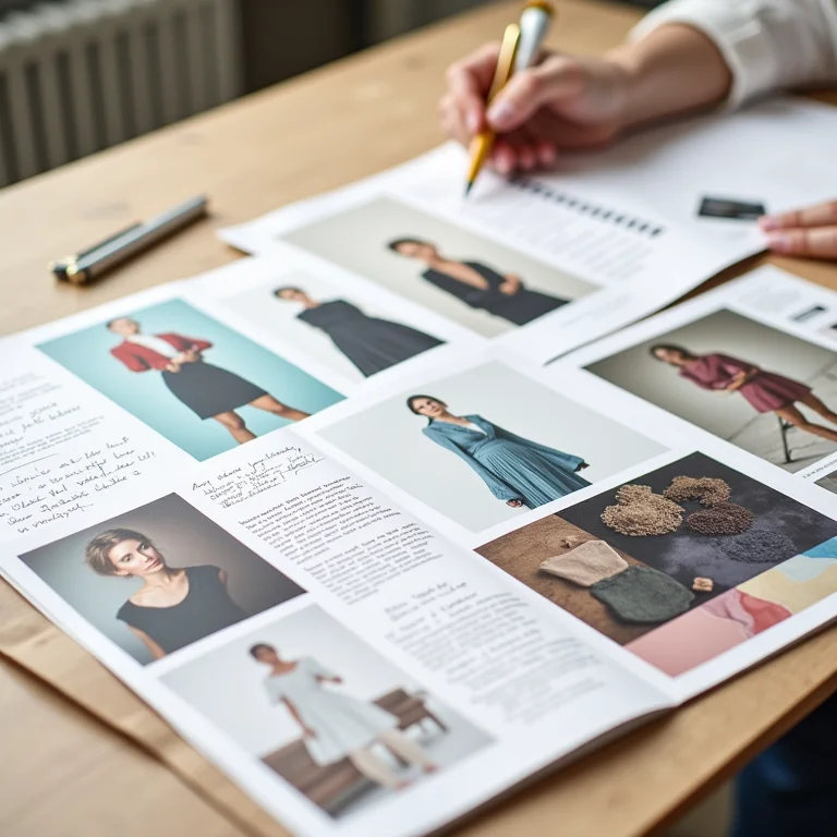 Mural de inspirações criativo feito com prancheta