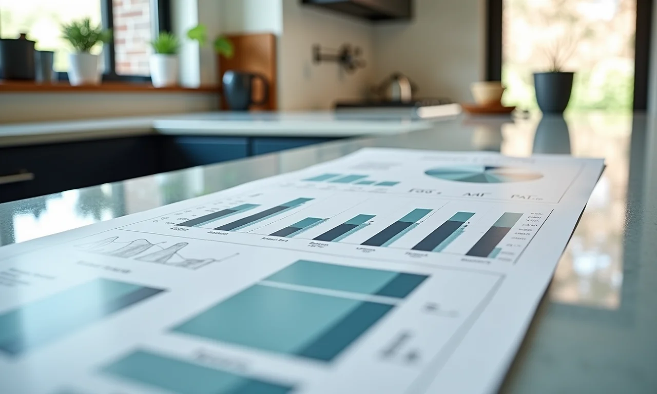 Orçamento detalhado para instalação de bancada de vidro na cozinha.
