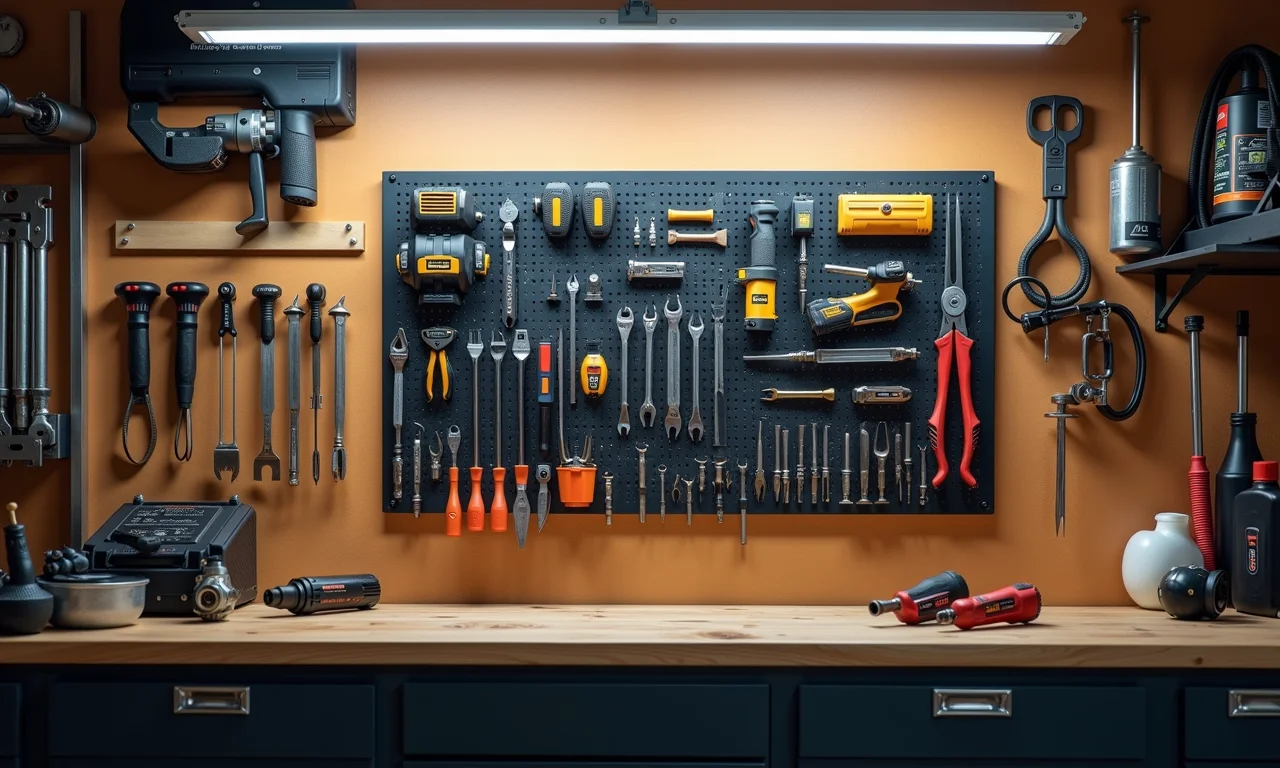 Painel de ferramentas da Schulz em oficina.