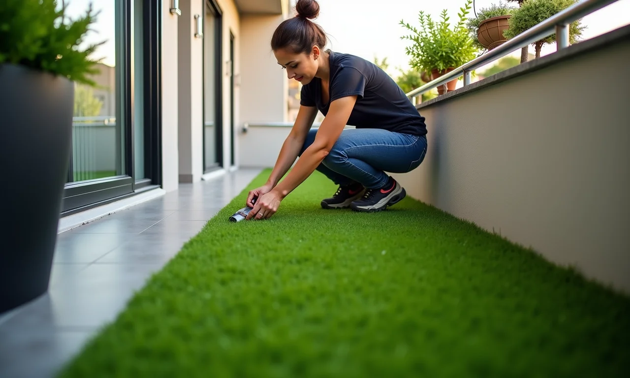 Passo a passo da instalação da grama sintética na varanda.