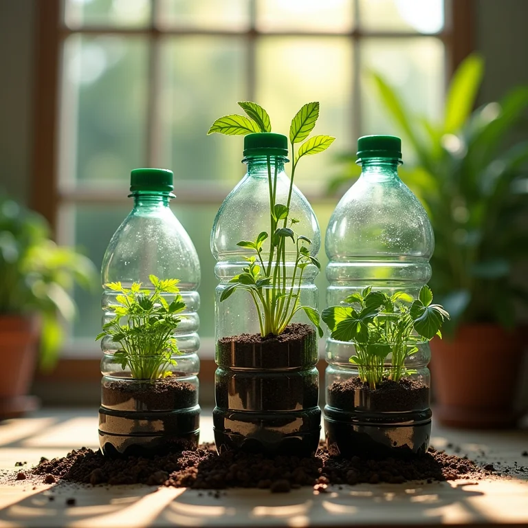 Passo a passo da montagem de um jardim vertical de garrafa PET.