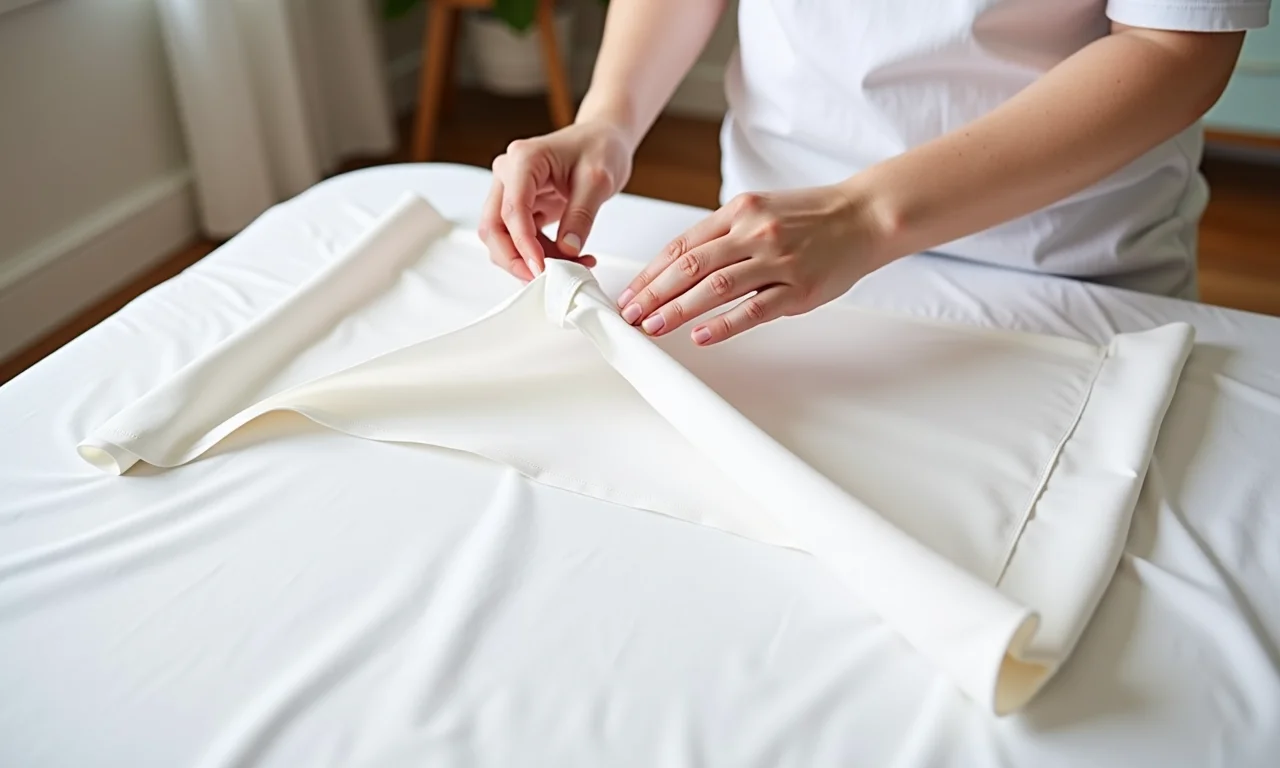 Passo a passo simplificado do método origami para lençóis.