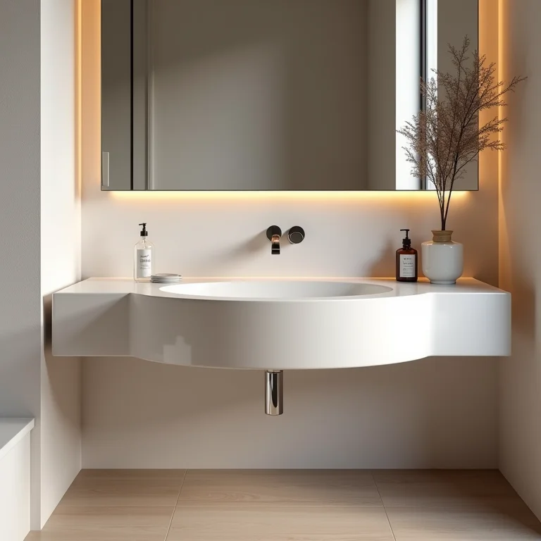 Pia acessível com espaço livre embaixo e altura ideal