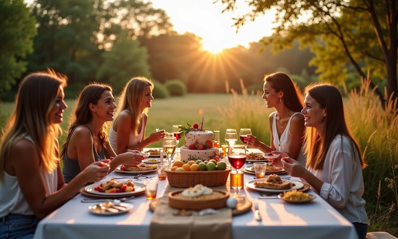 Piquenique de aniversário inesquecível.