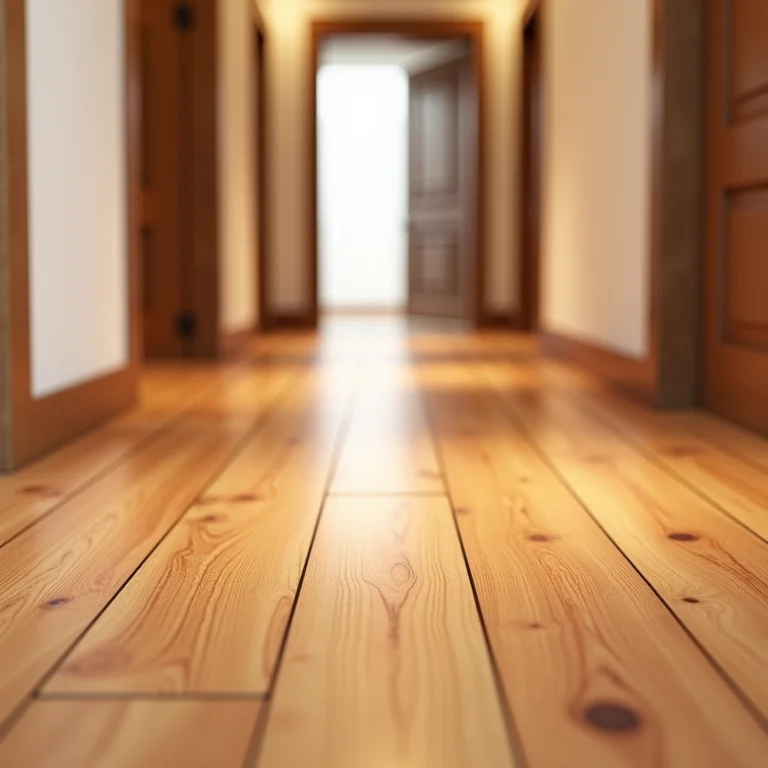 Piso de madeira elegante em hall de entrada com acabamento impecável