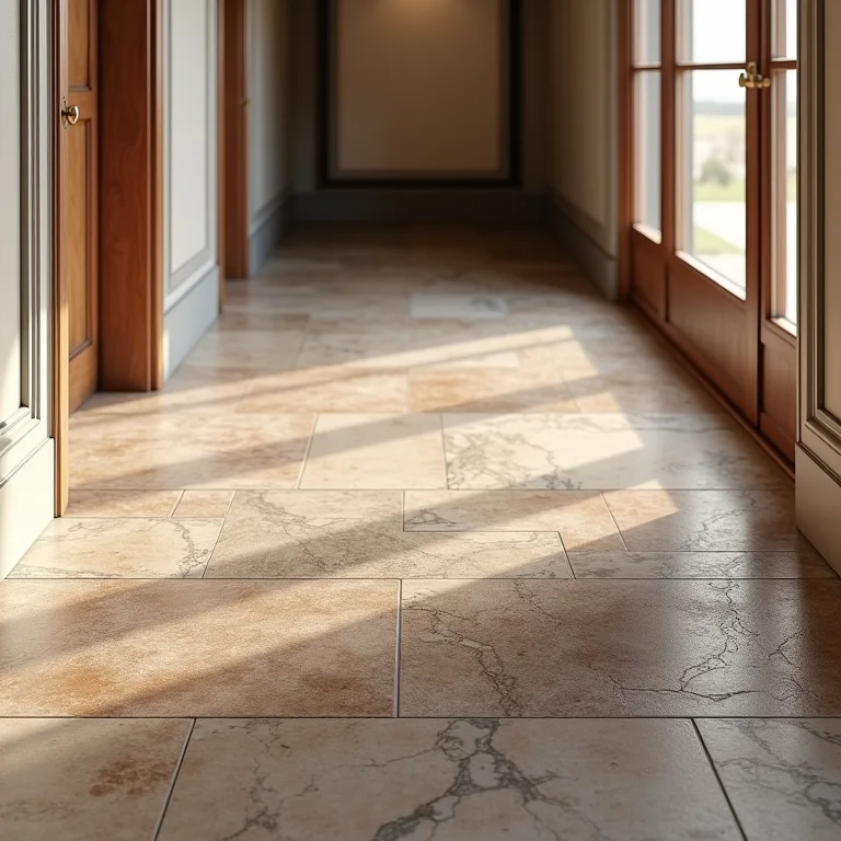 Piso de pedras naturais em hall de entrada com beleza rústica e autêntica