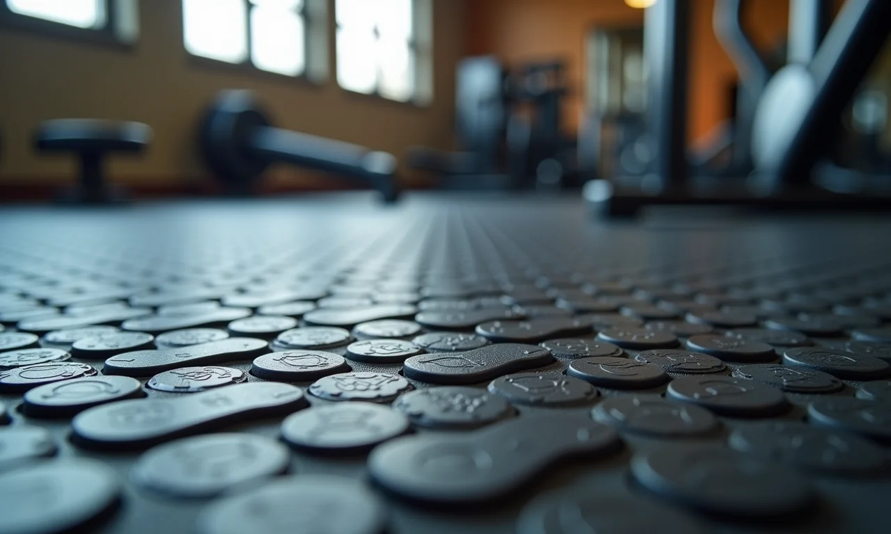 Piso emborrachado moeda: boa escolha para alta resistência na academia?