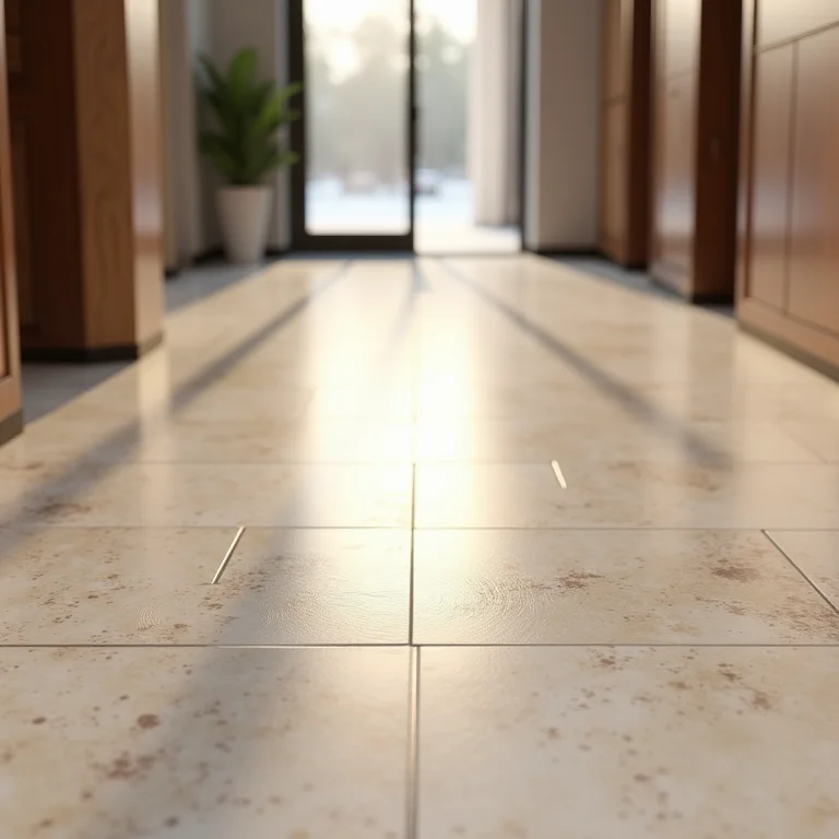 Piso resistente a riscos em hall de entrada