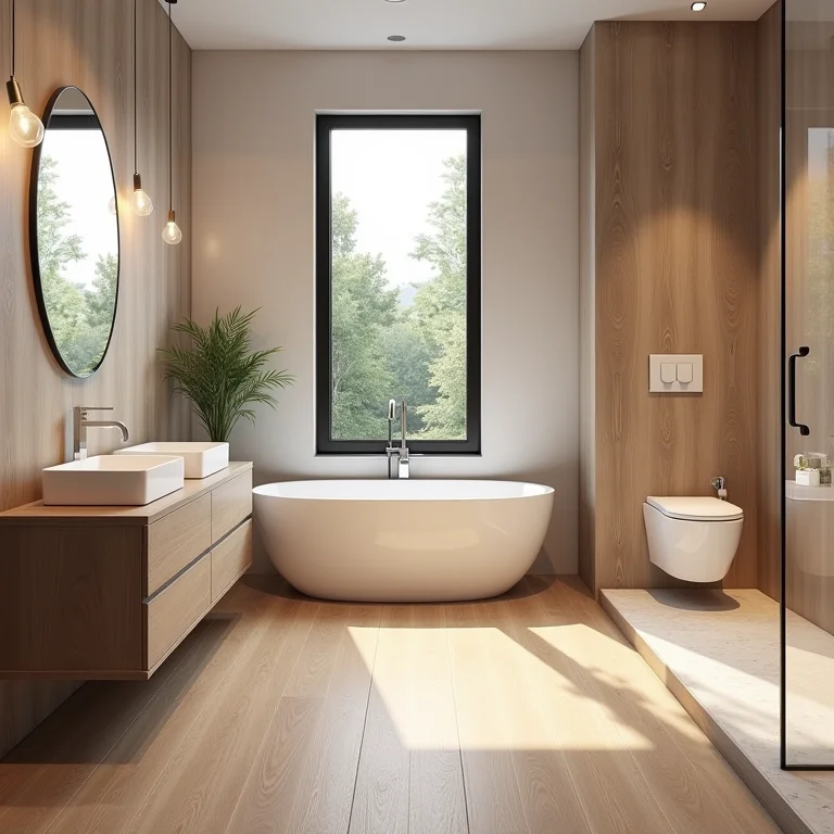 Pisos laminados no banheiro