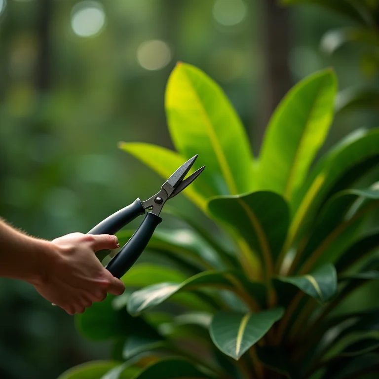 Podando uma Aglaonema corretamente