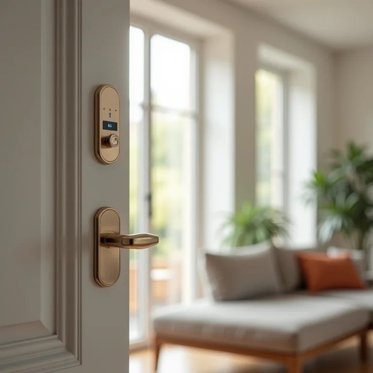 Porta e janela com sensores de alarme.