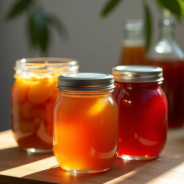 Potes de vidro com tampa de rosca para conservas