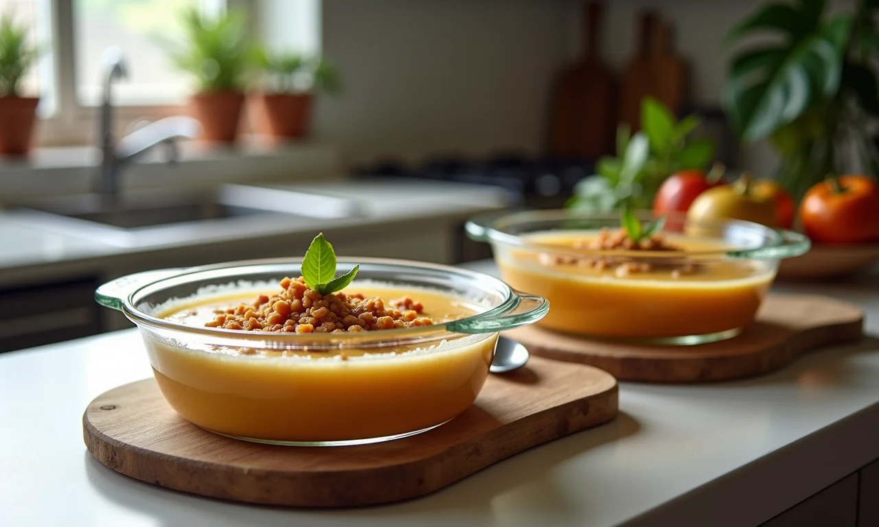 Potes de vidro para sobremesa da Casa&Vídeo em cozinha.