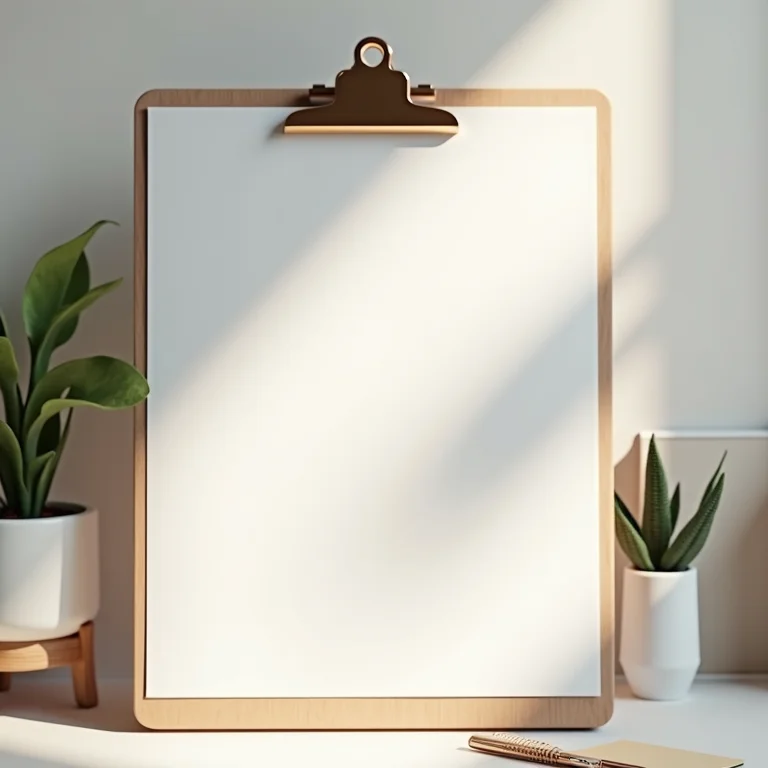 Prancheta como mural de inspirações com imagens e cores