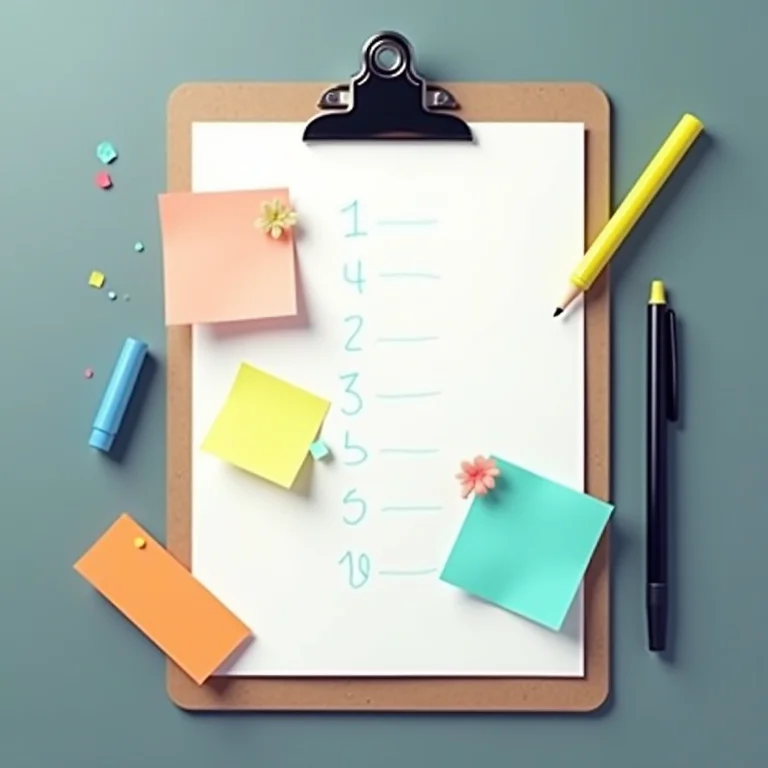 Prancheta como organizador de tarefas e lembretes.