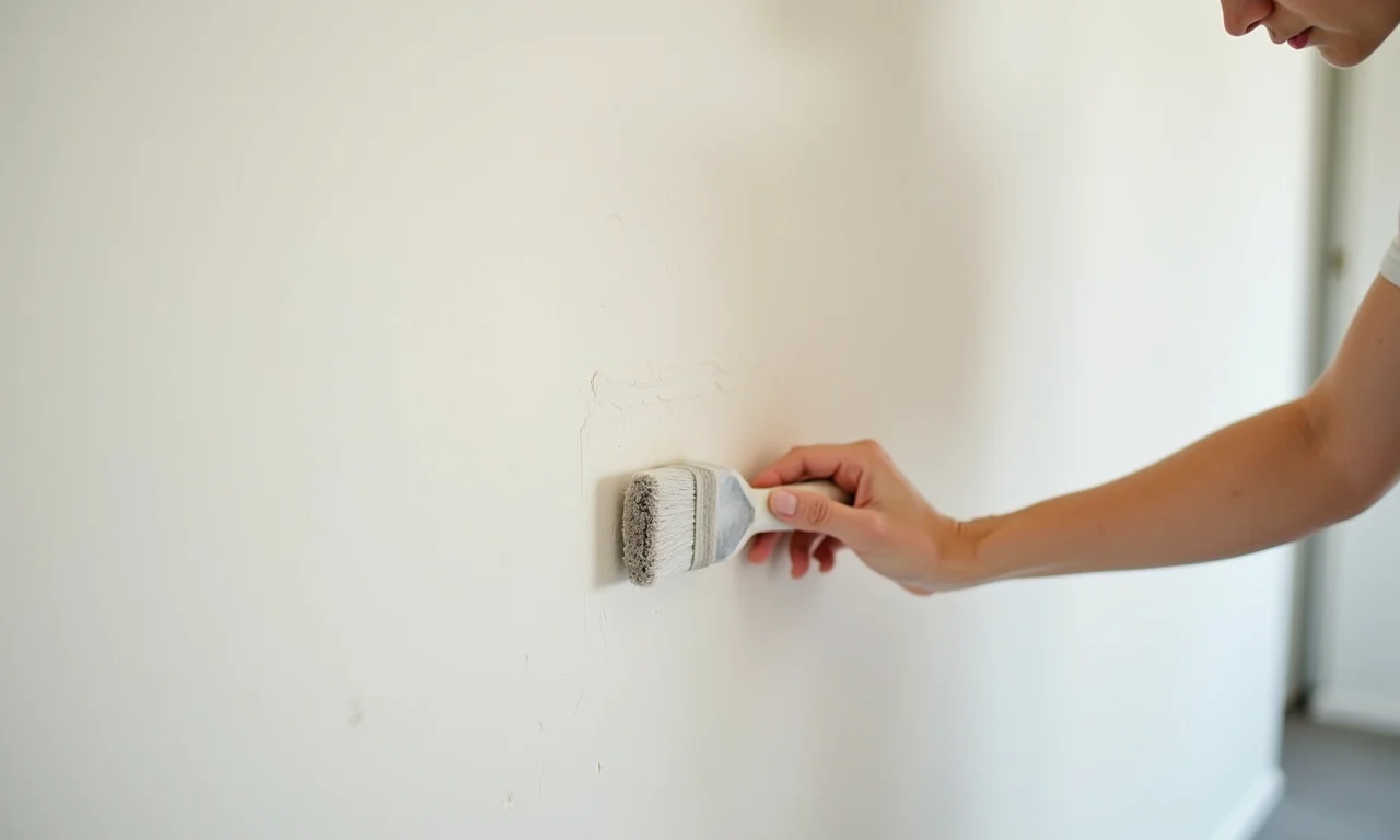 Preparando parede para receber papel de parede.
