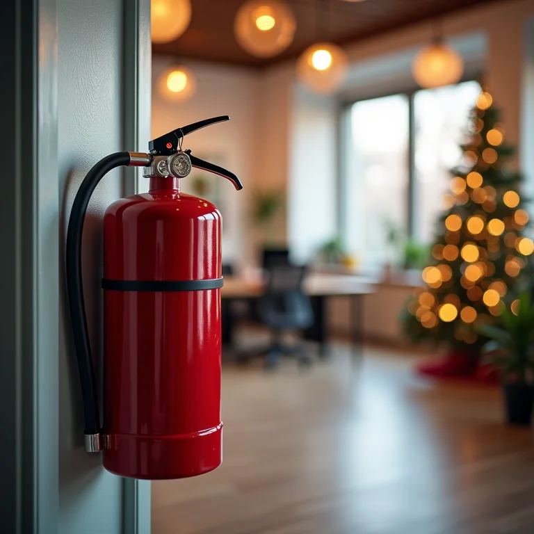 Priorizando a segurança na decoração de Natal em escritório