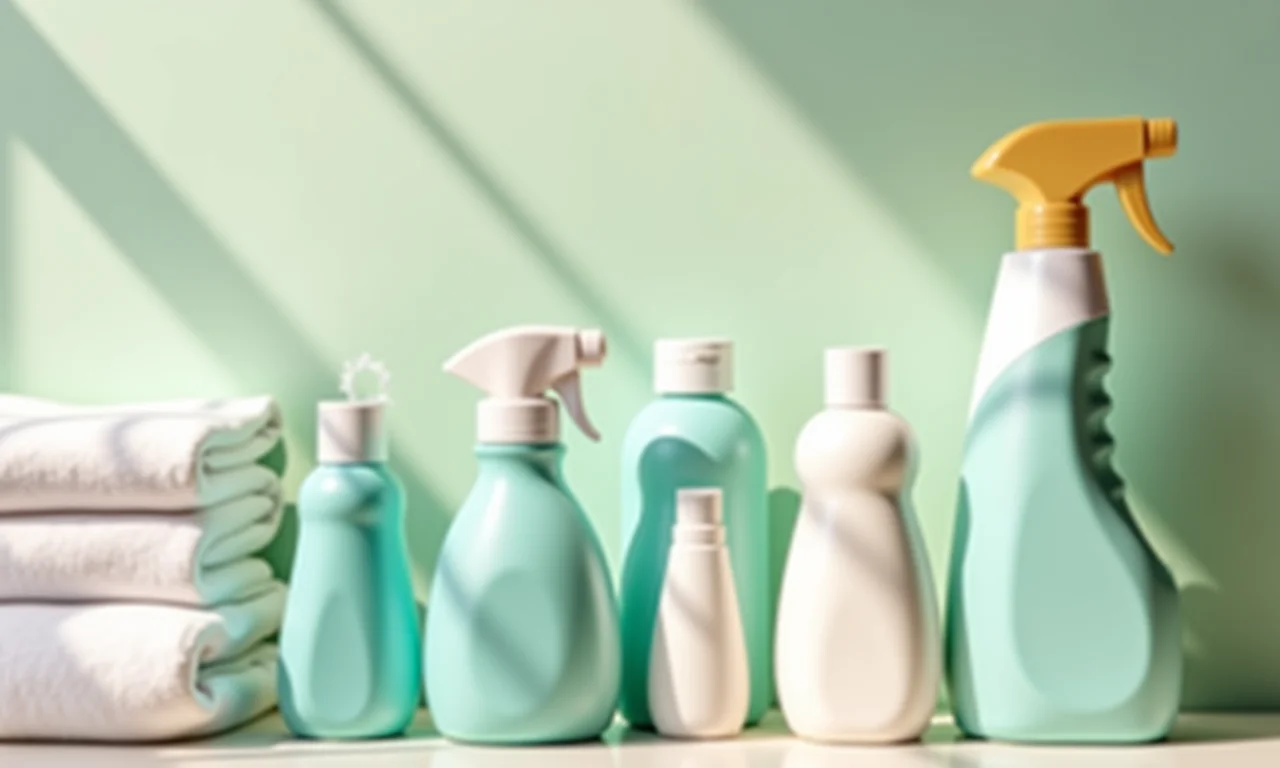 Produtos de lavanderia, como amaciantes e alvejantes, que auxiliam na centrifugação.