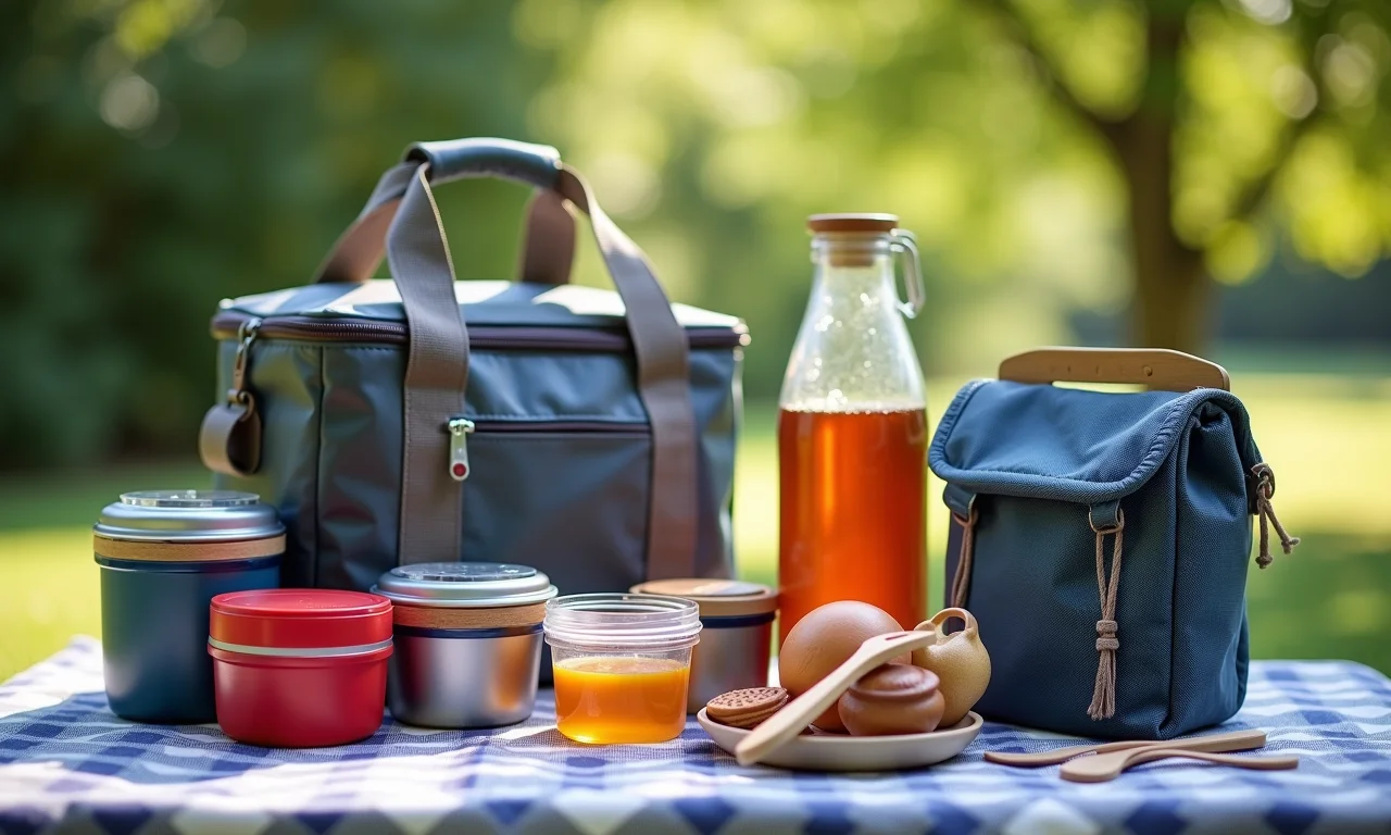 Produtos para organização de piquenique.