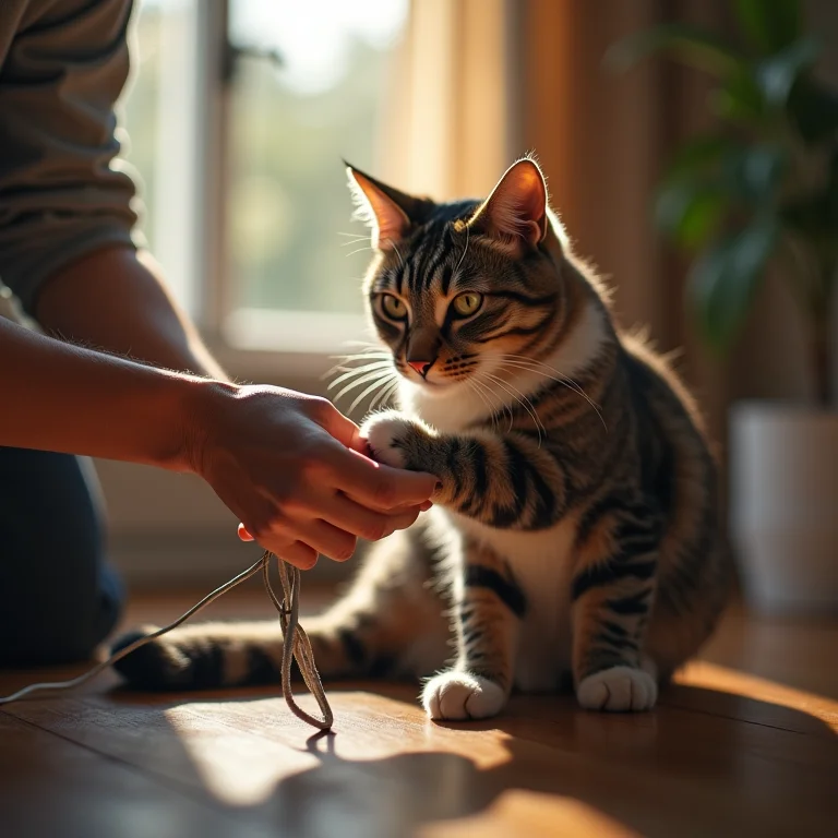 Protegendo fios elétricos para segurança do gato.