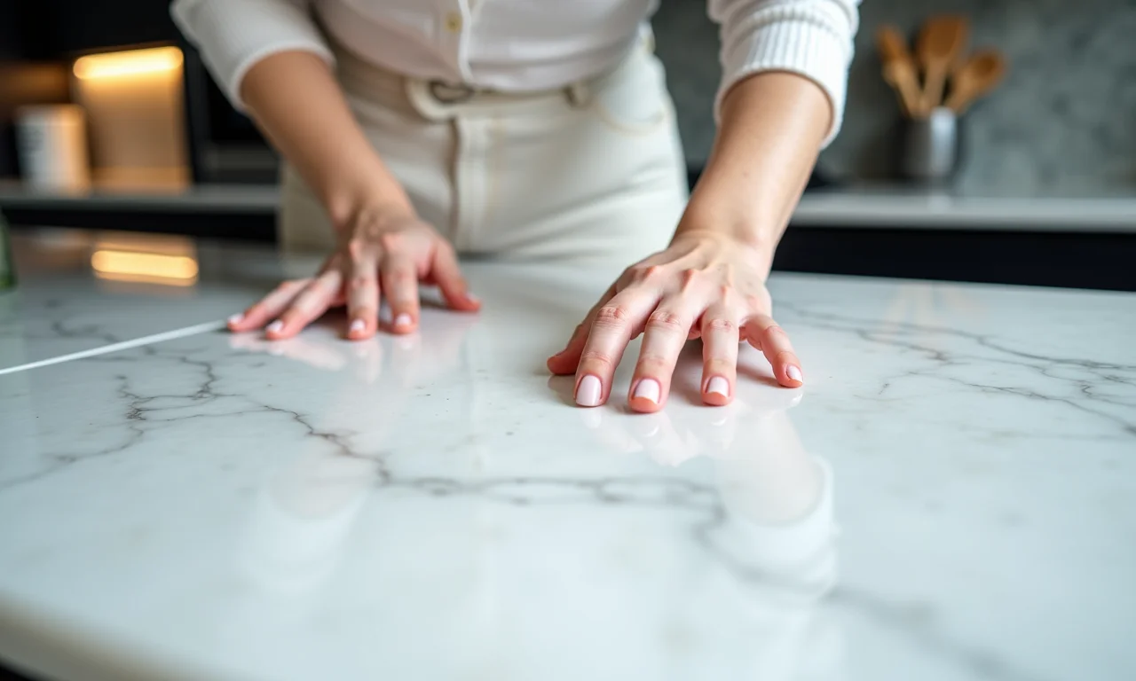 Protegendo o mármore branco de manchas.