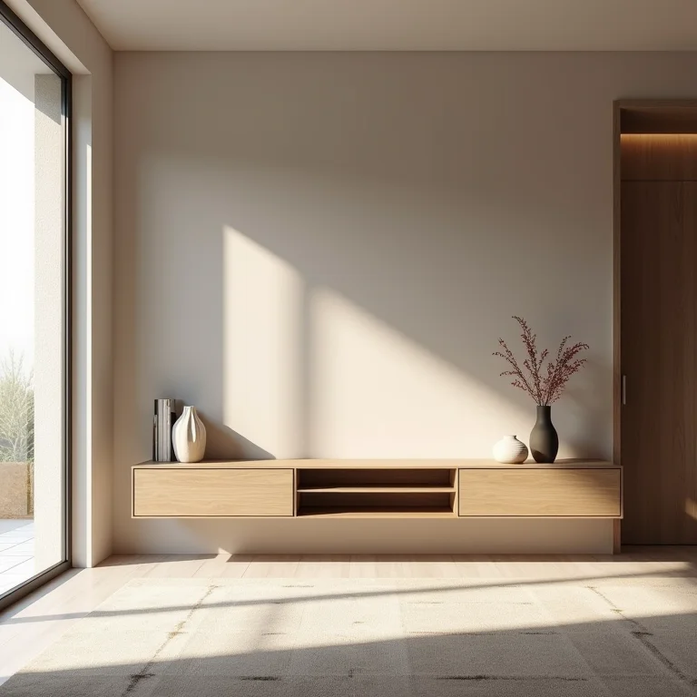 Rack com portas de correr suspenso