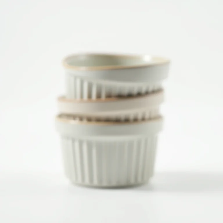 Ramequins feitos de cerâmica, vidro e porcelana.