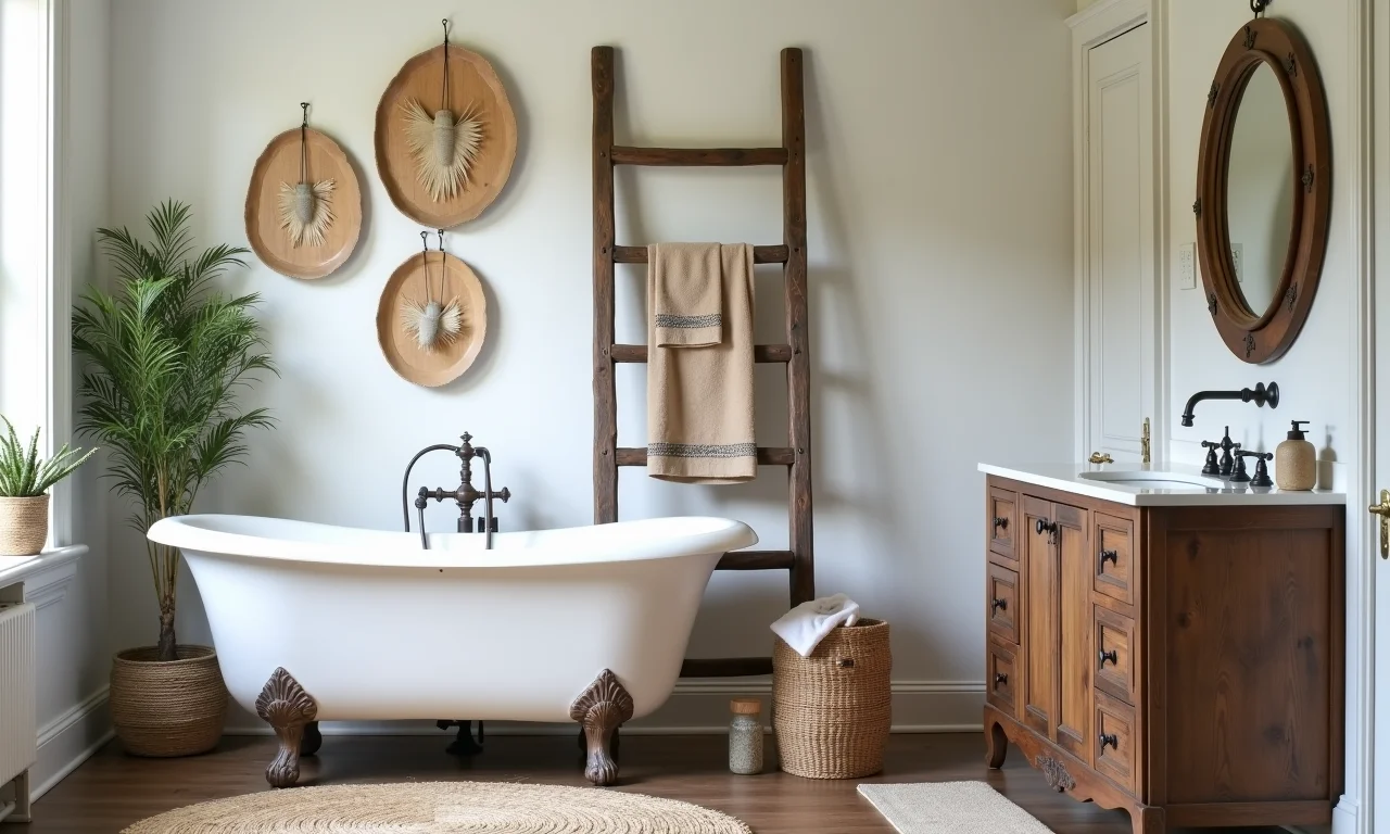 Reaproveitamento de móveis em banheiro reformado.