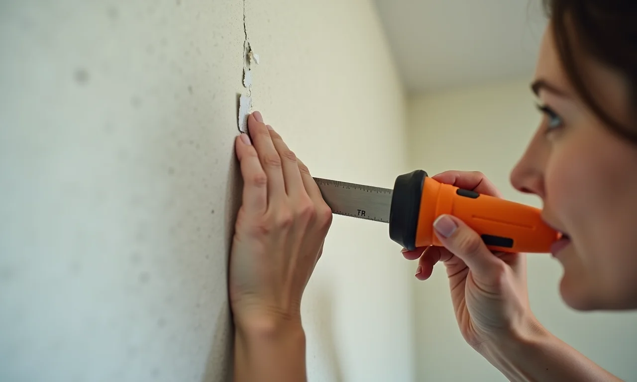 Refinando acabamentos do papel de parede.