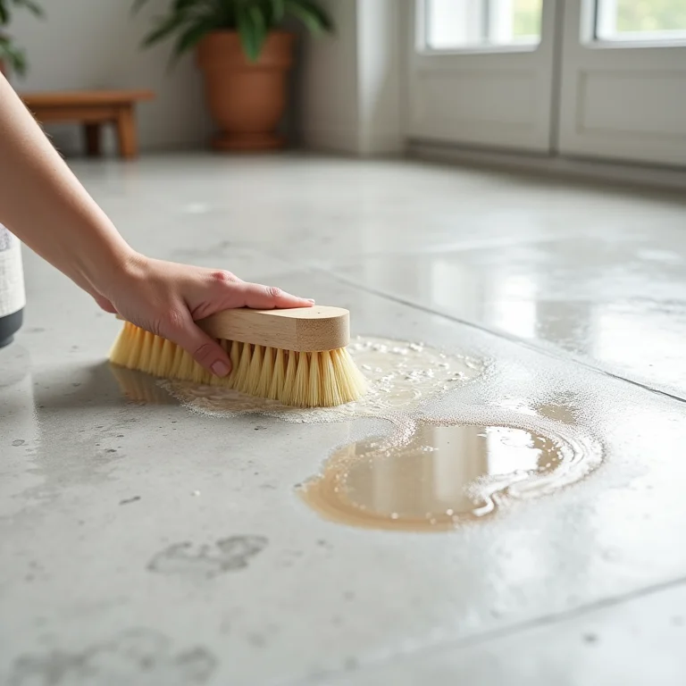 Remoção de manchas difíceis do cimento queimado.