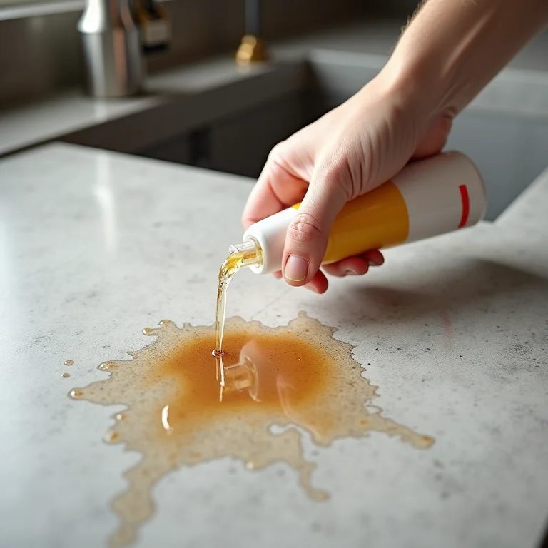 Removendo mancha de gordura do cimento queimado.