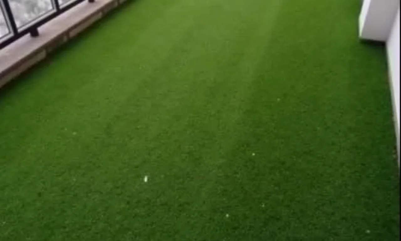 Removendo manchas da grama sintética com soluções caseiras.