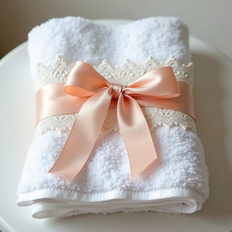 Rendas e fitas em toalhas