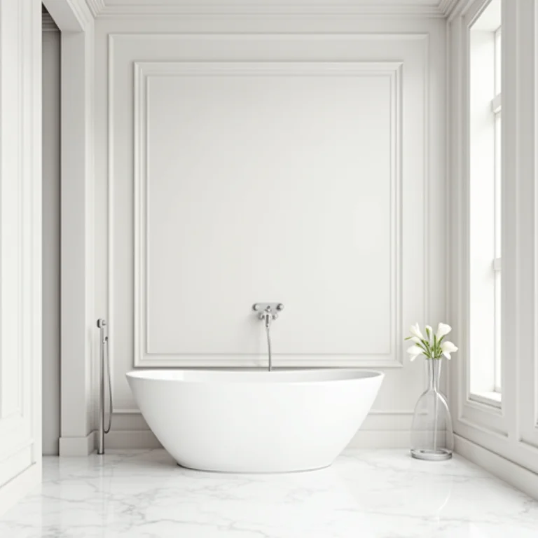 Revestimento 3D de gesso em um banheiro.