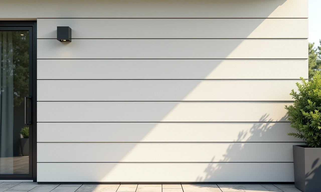 Revestimentos simples e modernos em fachada de casa.