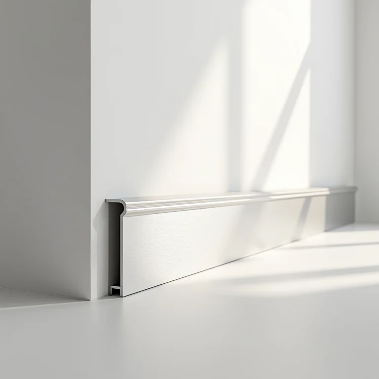 Rodapé sobreposto de alumínio