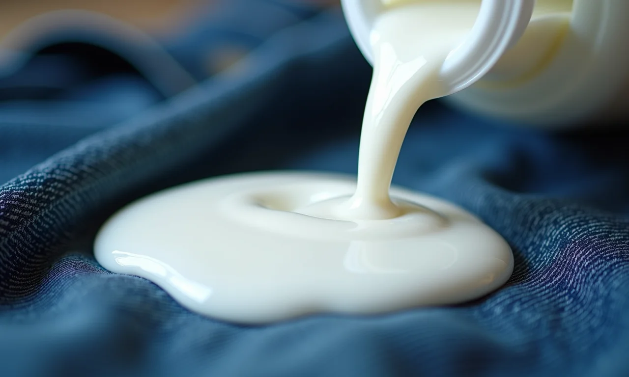 Sabão líquido neutro sendo usado para lavar jeans.