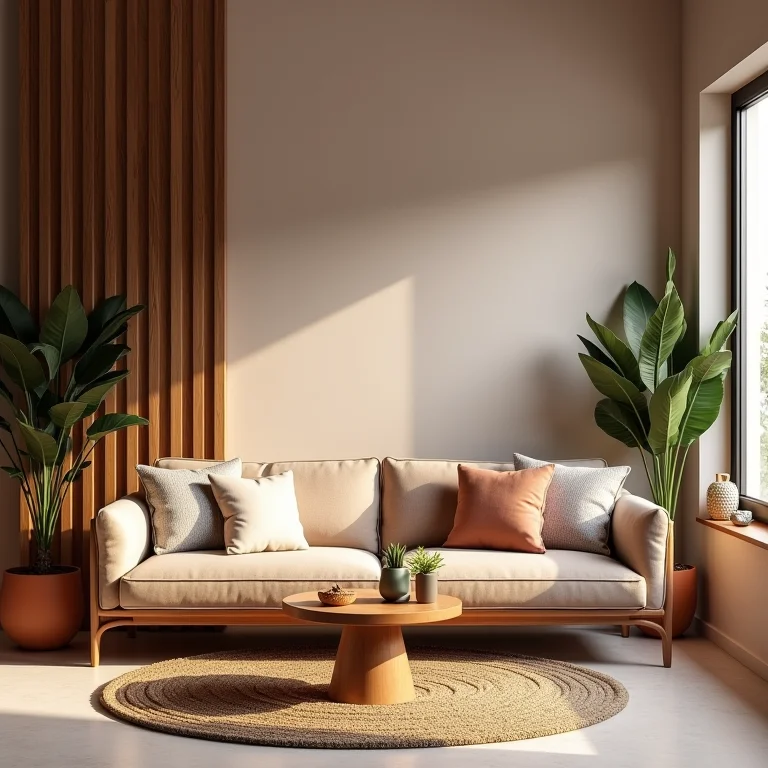 Sala de estar com móveis modernos e acessíveis da Loja Oppa.