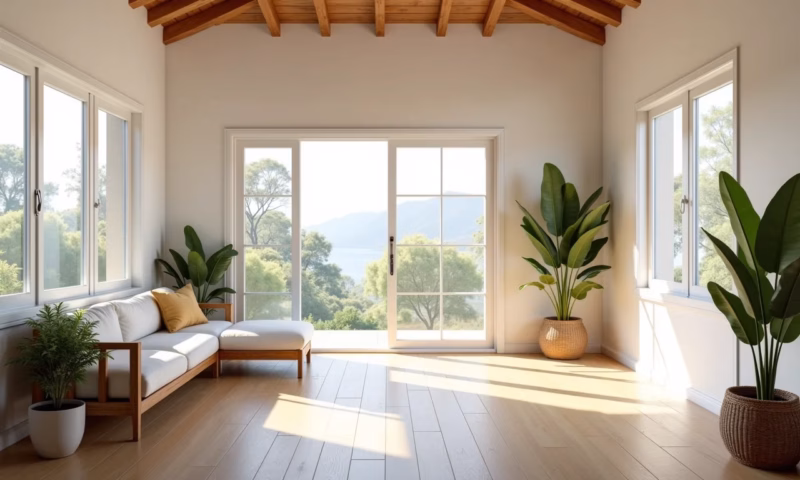 Sala de estar reformada para primeira locação, estilo Farm Rio.